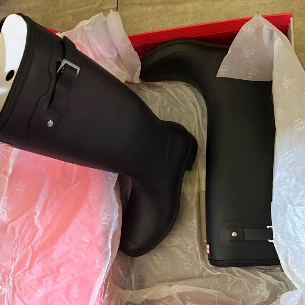 Hunter Original TOUR TALL PACKABLE Women's Black Rain Boots